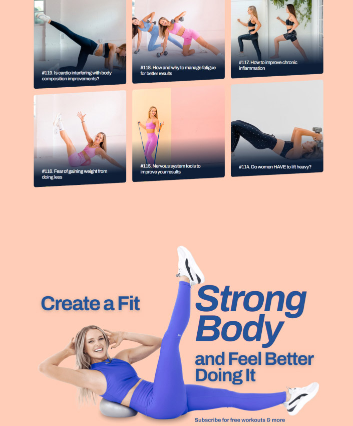 Evlo Fitness full web design image