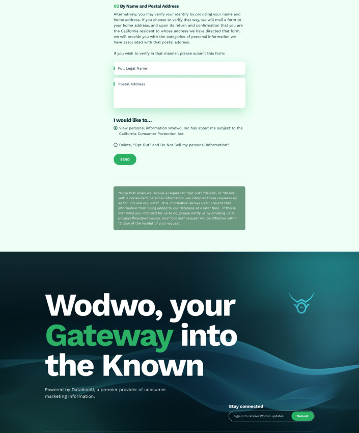 Wodwo full web design image